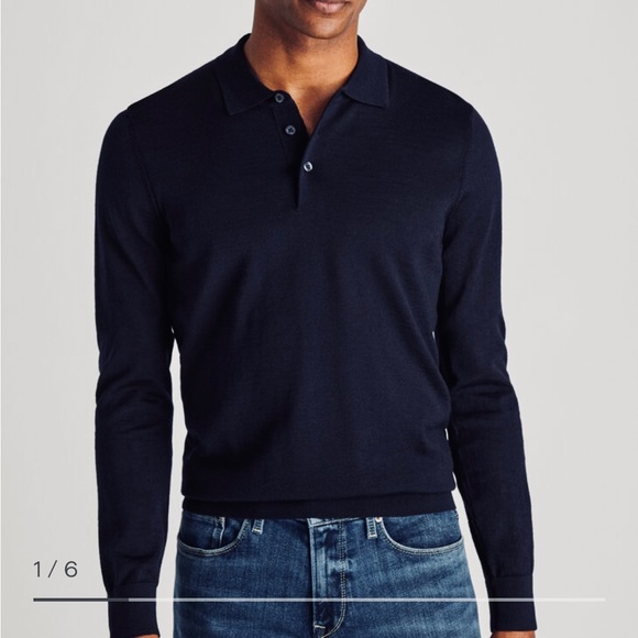 Faconnable 100% wool collared sweater polo - Picture 15 of 15